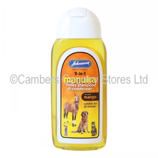 Johnsons Dog Shampoo 2 In 1 Manuka & Conditioner 200ml Cambers